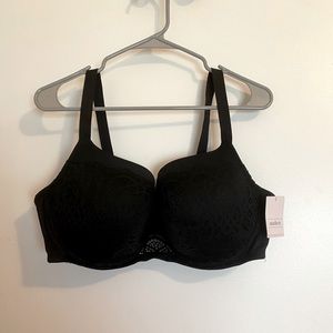 42DDD Black Lace Balconette Bra